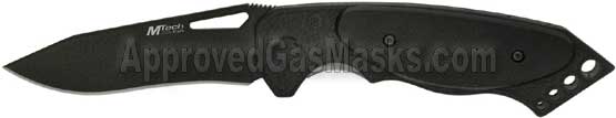 Tac 60 440 Black Teflon Stainless Police SWAT Tactical folding knife with Teflon coating