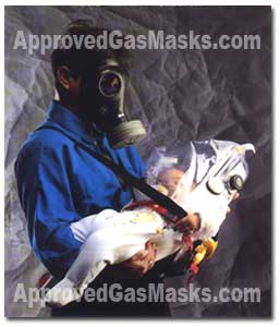 The Shmartaf infant protective hood system is made for ages 0-3 for use in place of a gas mask