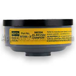 North 75003 OV CL HC SD HF CD gas filter for any North gas mask