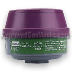 North N7581 P100 and AM ME Ammonia and Methylamine gas filter for any North gas mask