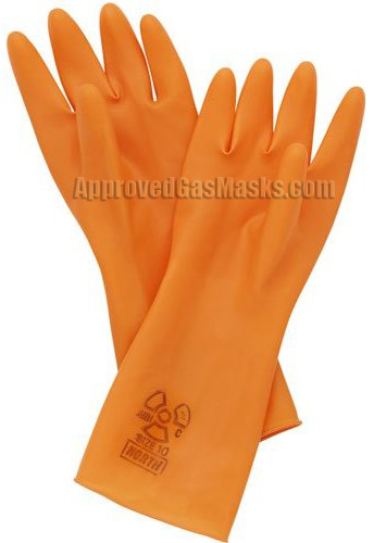 North Anti C Natural Rubber Gloves - Orange
