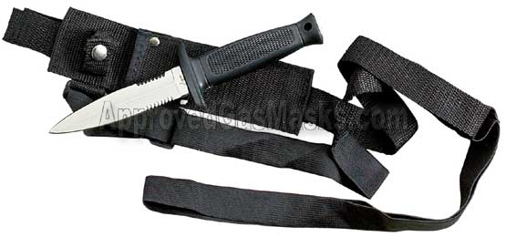 Backup knife with hidden versatile sheath harness