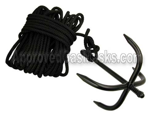 Grappling hook and nylon rope kit